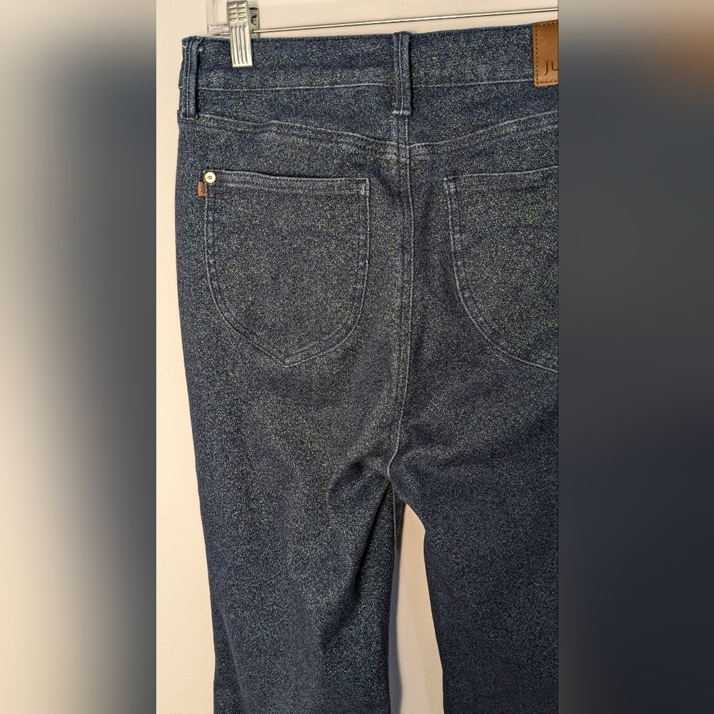 Judy Blue Feeling Glamorous Sparkle Flare Jeans Vintage 90's Y2K Hippie Sz 9/29 - Picture 8 of 16